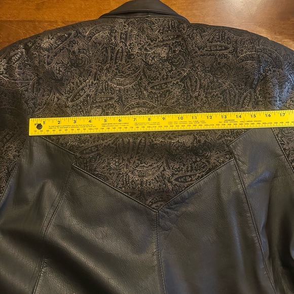 Vintage 80's Pelle Club Women’s black leather coat Medium - Picture 14 of 15